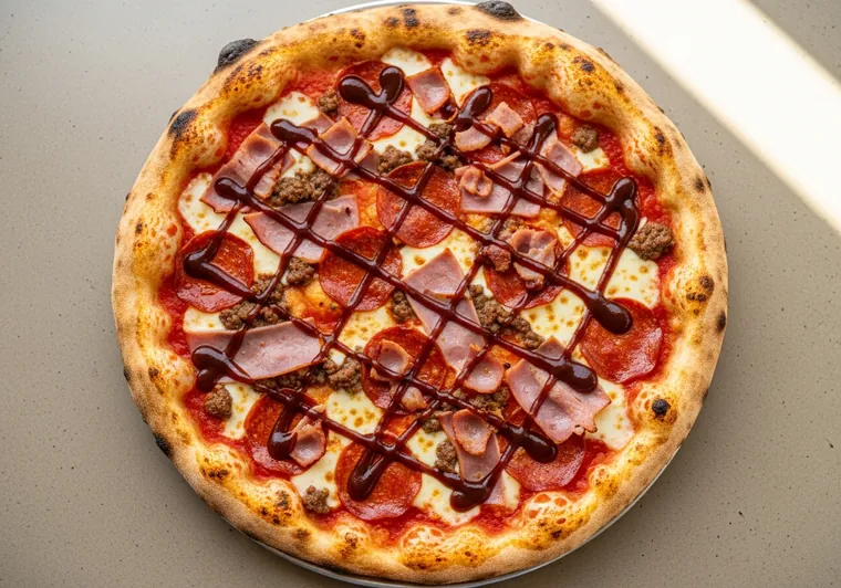 Húsimádó pizza többféle hússal